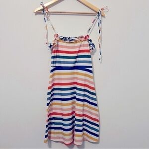 Adorable dress 70s style rainbow strappy Peach‎ Love California